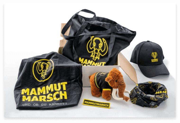 large Mammutmarsch fan box with almost all the Mammutmarsch goodies we have
